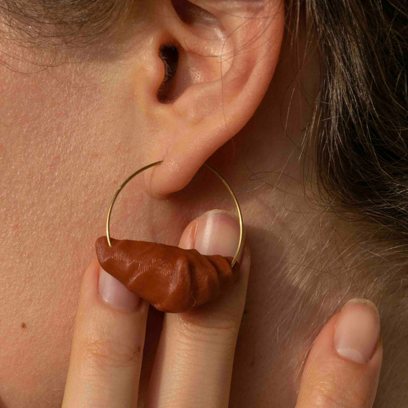 Croissant Hoop Earrings - statement jewelry for day/night
