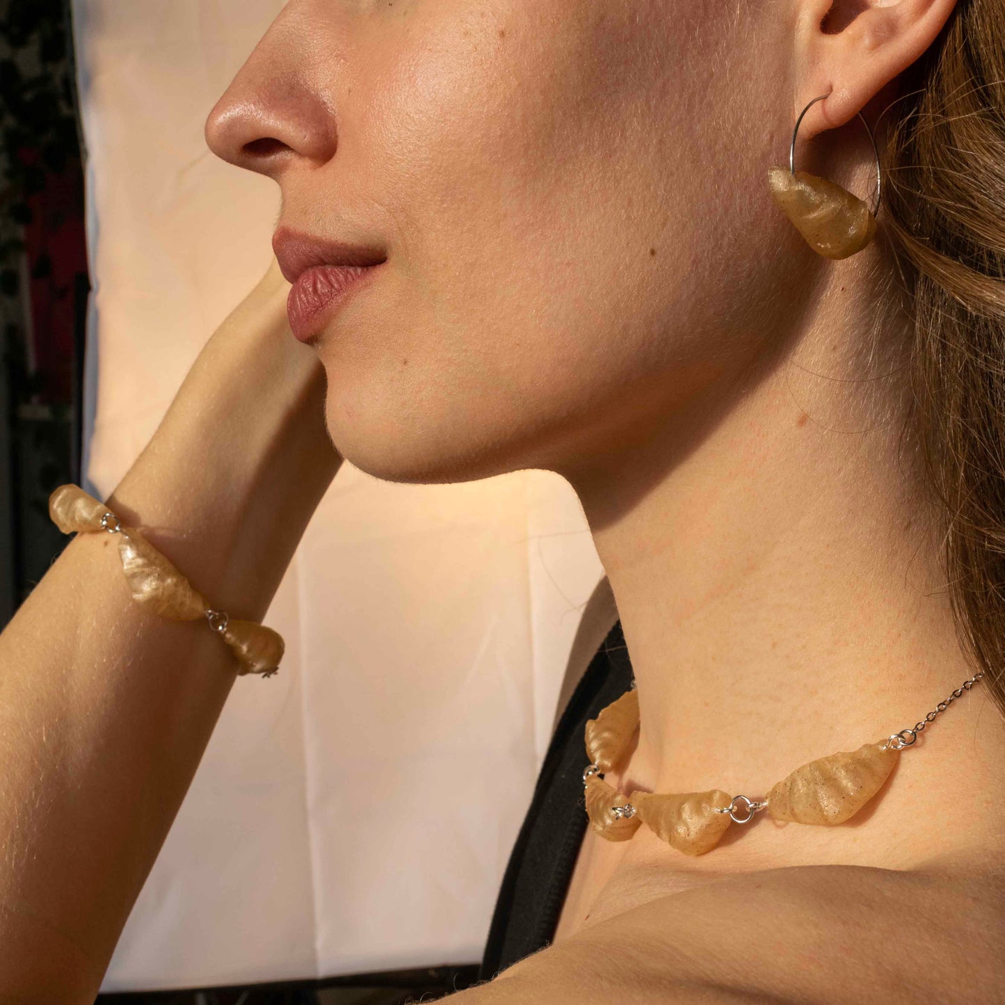 Croissant Hoop Earrings - statement jewelry for day/night