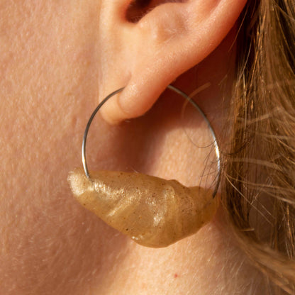 Croissant Hoop Earrings - statement jewelry for day/night