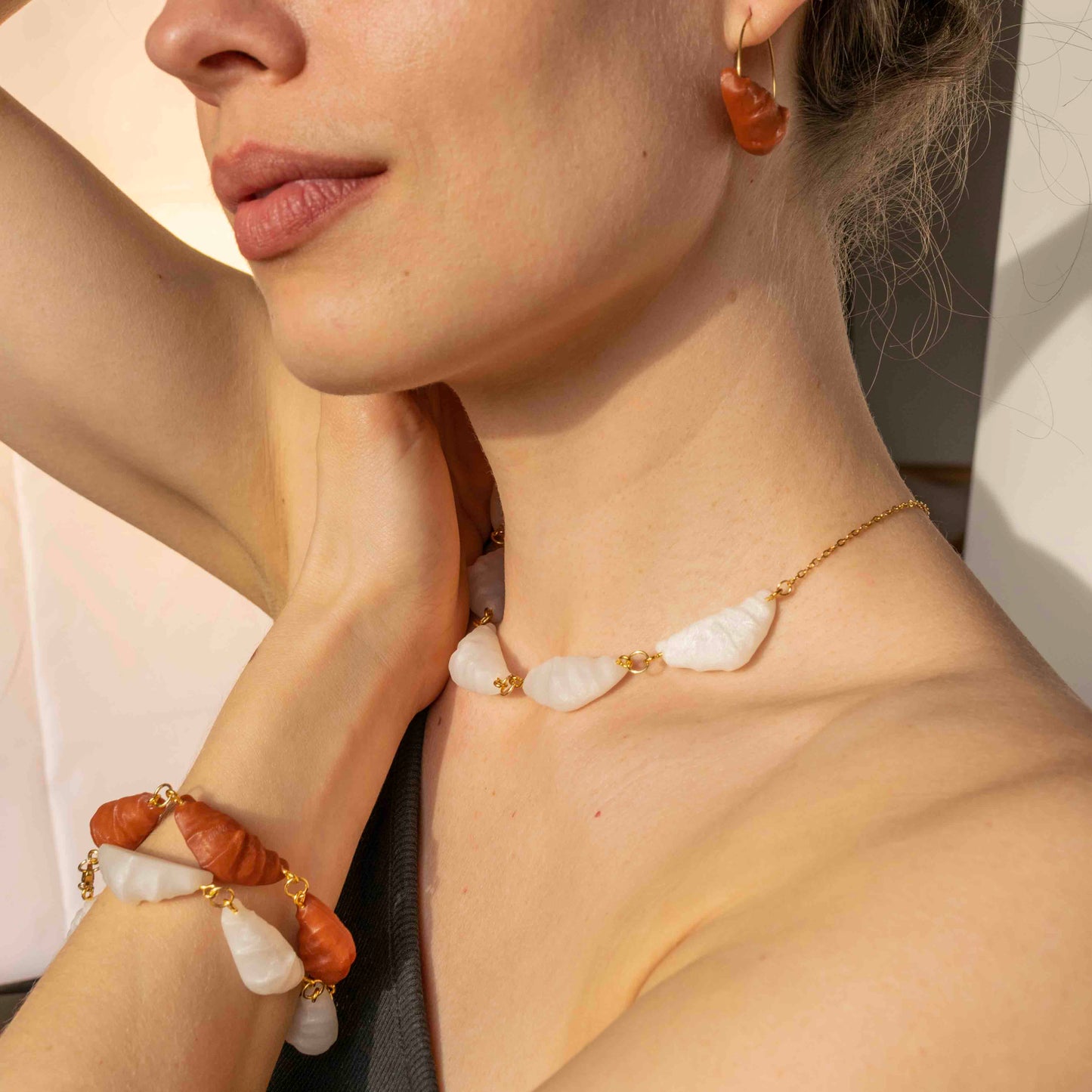 Croissant Collar Necklace - statement jewelry for day/night