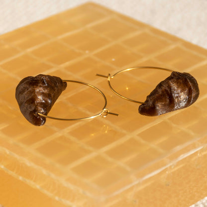 Croissant Hoop Earrings - statement jewelry for day/night