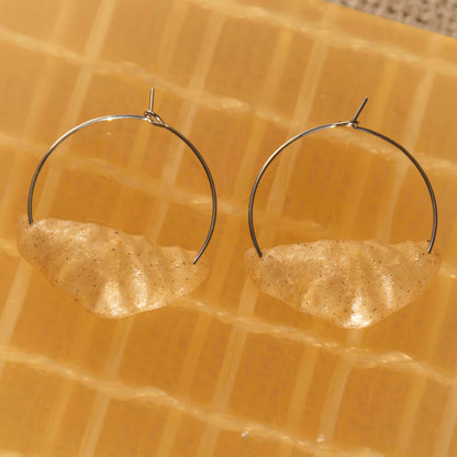 Croissant Hoop Earrings - statement jewelry for day/night