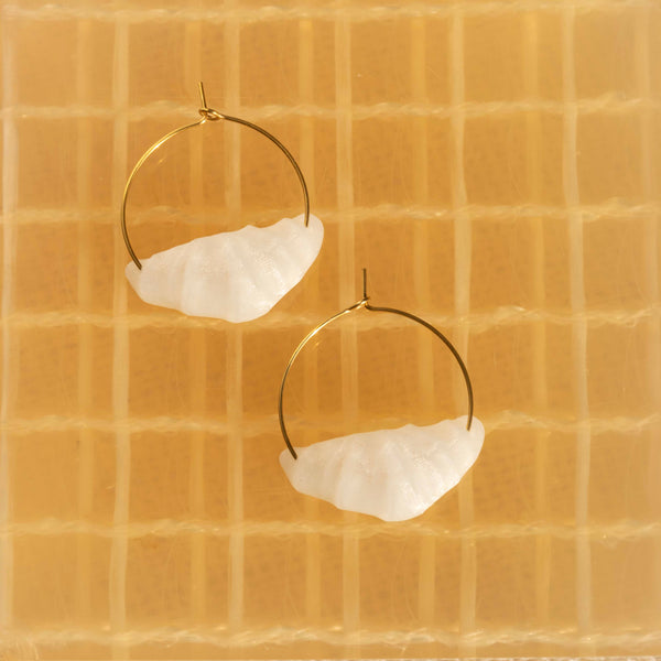 Croissant Hoop Earrings - statement jewelry for day/night