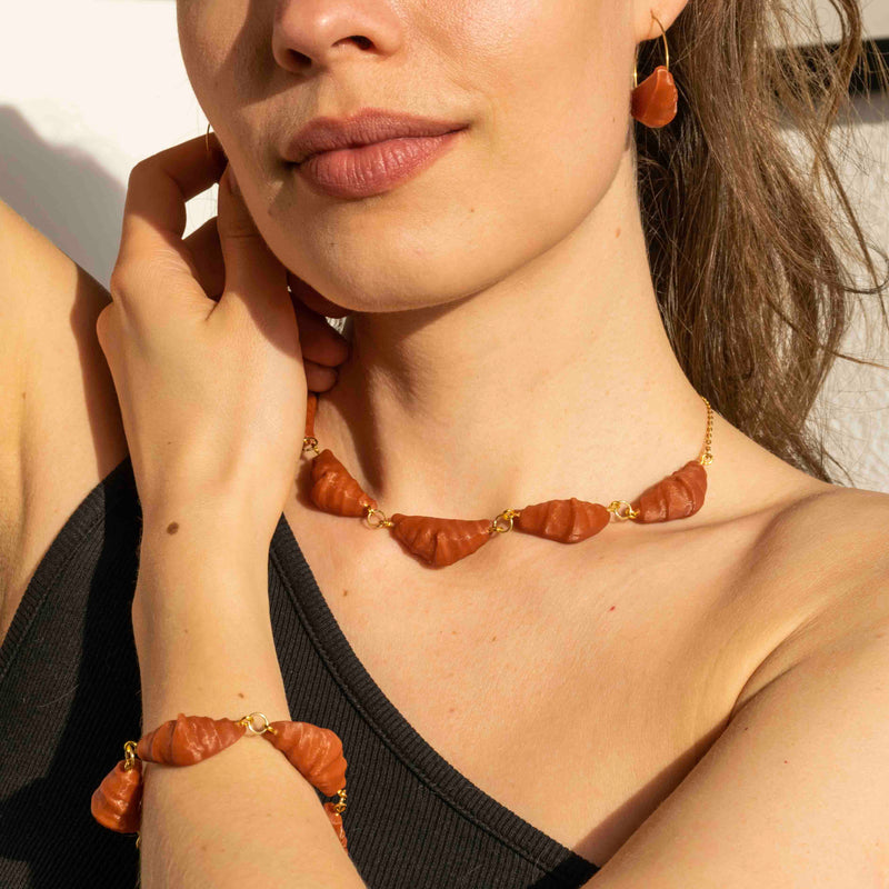 Croissant Collar Necklace - statement jewelry for day/night