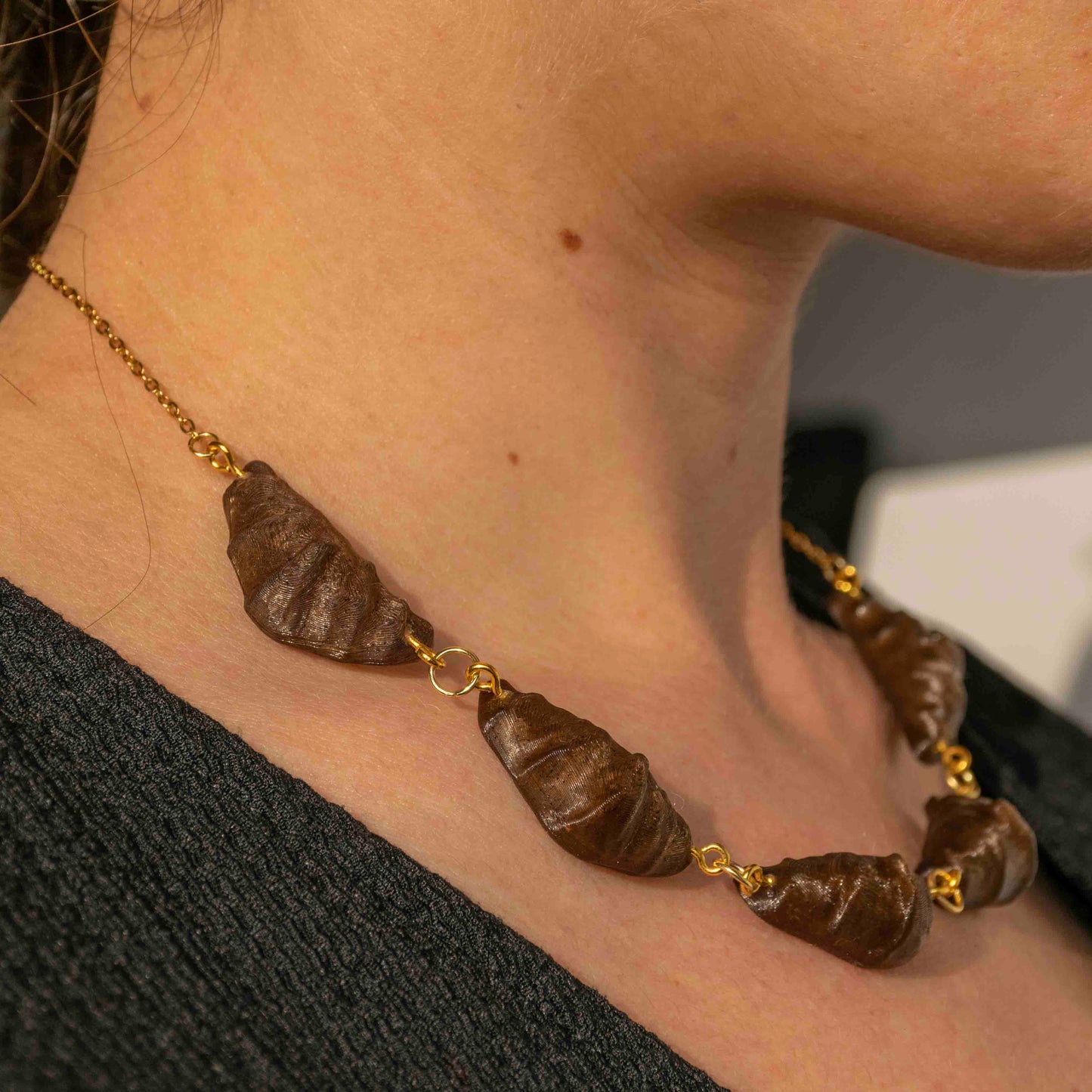 Croissant Collar Necklace - statement jewelry for day/night