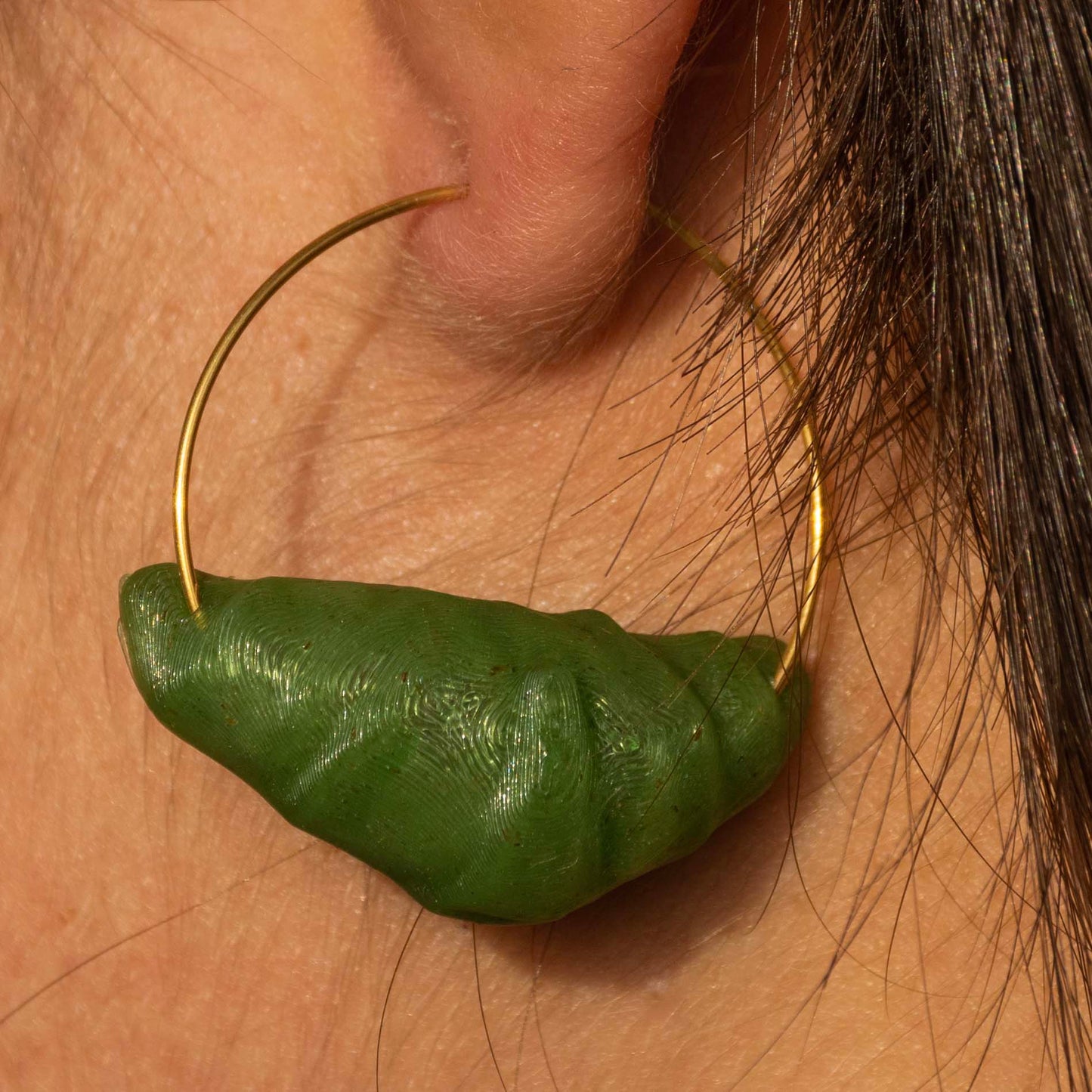 Croissant Hoop Earrings - statement jewelry for day/night