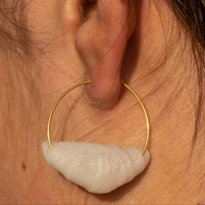 Croissant Hoop Earrings - statement jewelry for day/night