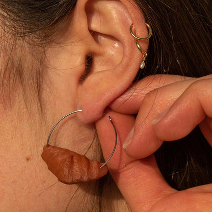 Croissant Hoop Earrings - statement jewelry for day/night