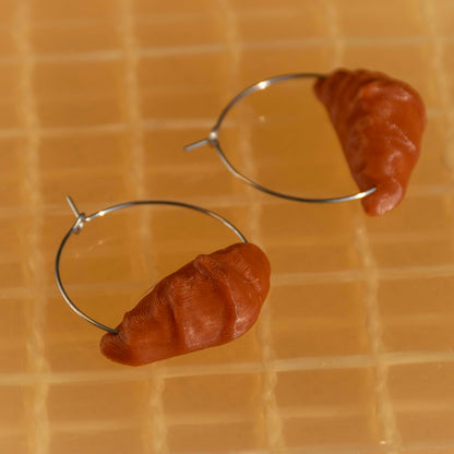 Croissant Hoop Earrings - statement jewelry for day/night