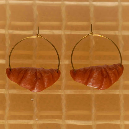 Croissant Hoop Earrings - statement jewelry for day/night